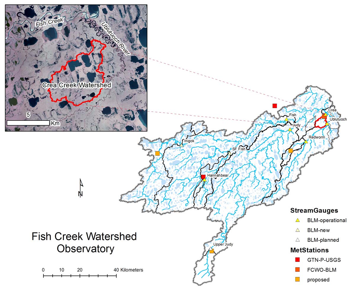 Crea Creek watershed map