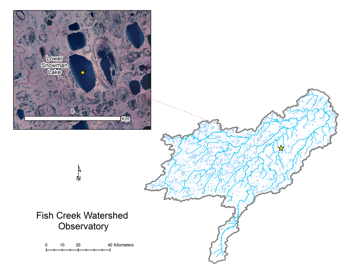 Lower Snowman Lake location map