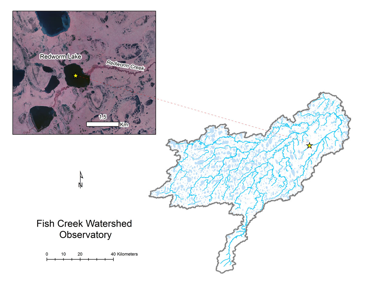 Redworm Lake location map