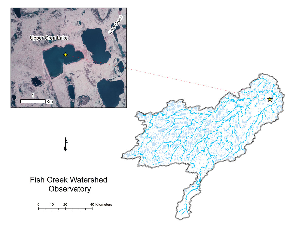 Upper Crea Lake location map